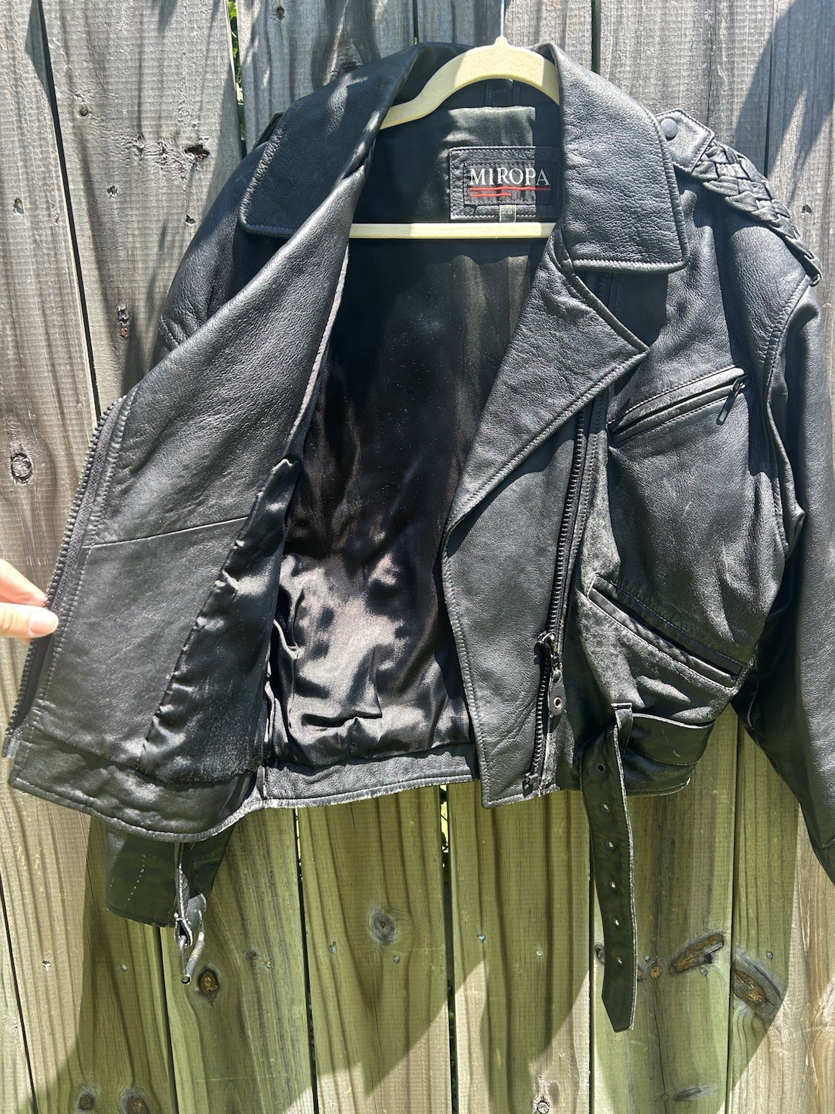 Vintage Genuine Leather Moto Jacket