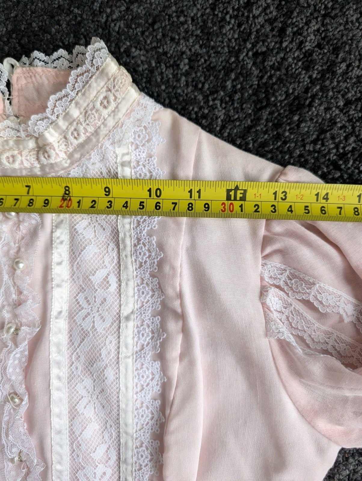 Gunne Sax by Jessica 1970s Maxi Dress Wedding Prairie Blush Pink RARE XS