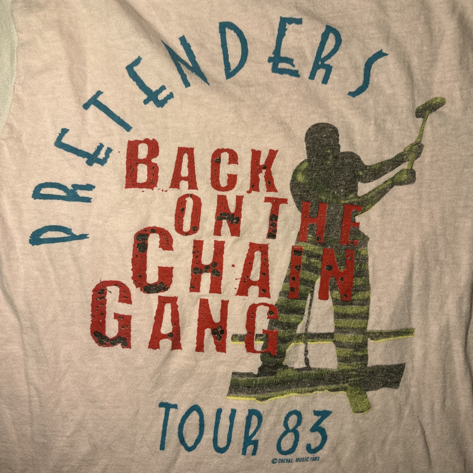 VTG Pretenders Back On The Chain Gang Tour Sleeveless Pink T-Shirt Screen Size S