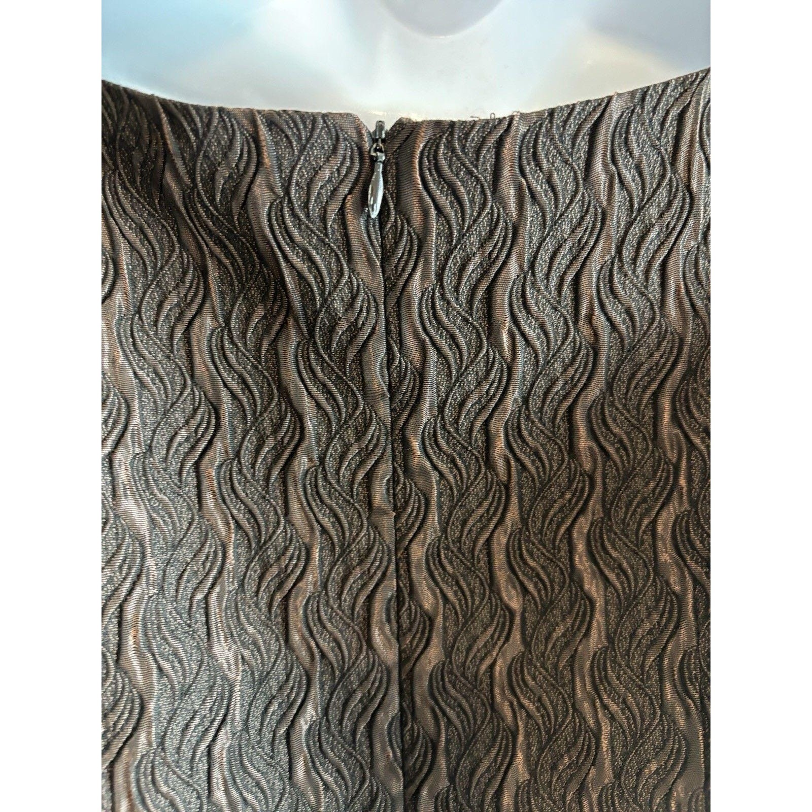 Vintage 1960s Sheath Dress Brown Textured Mod Cocktail Mad Men Jackie O Midi 6 M