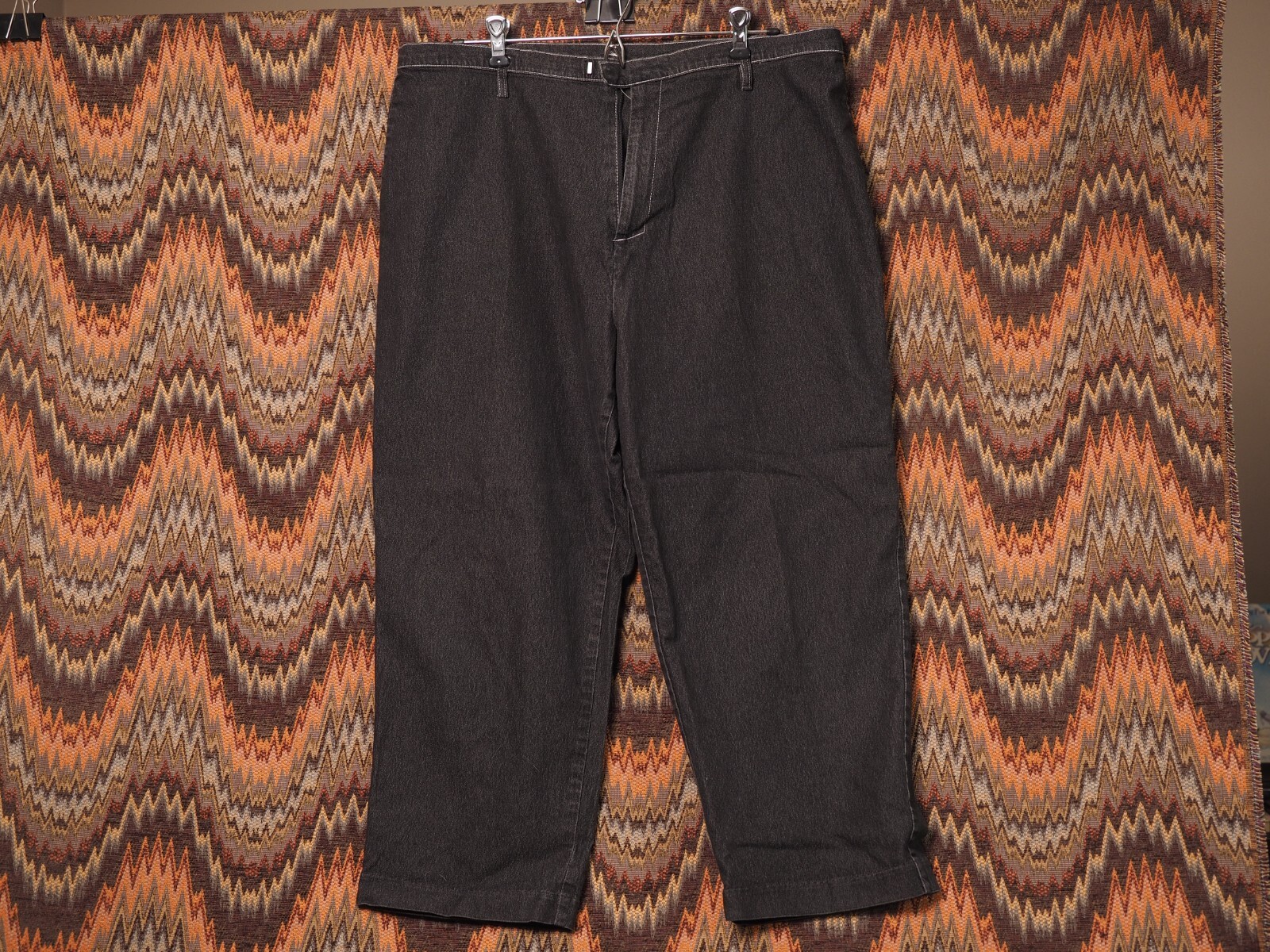 Vintage Kathy Ireland Womens Black Stretch Capri Pants Size 16
