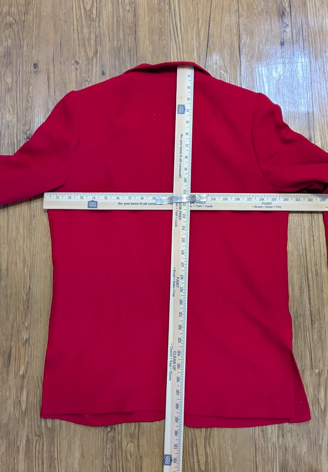 DAVID HAYES Vtg Red Blazer Jacket Monogrammed Buttons Size 8 80s Chic B32