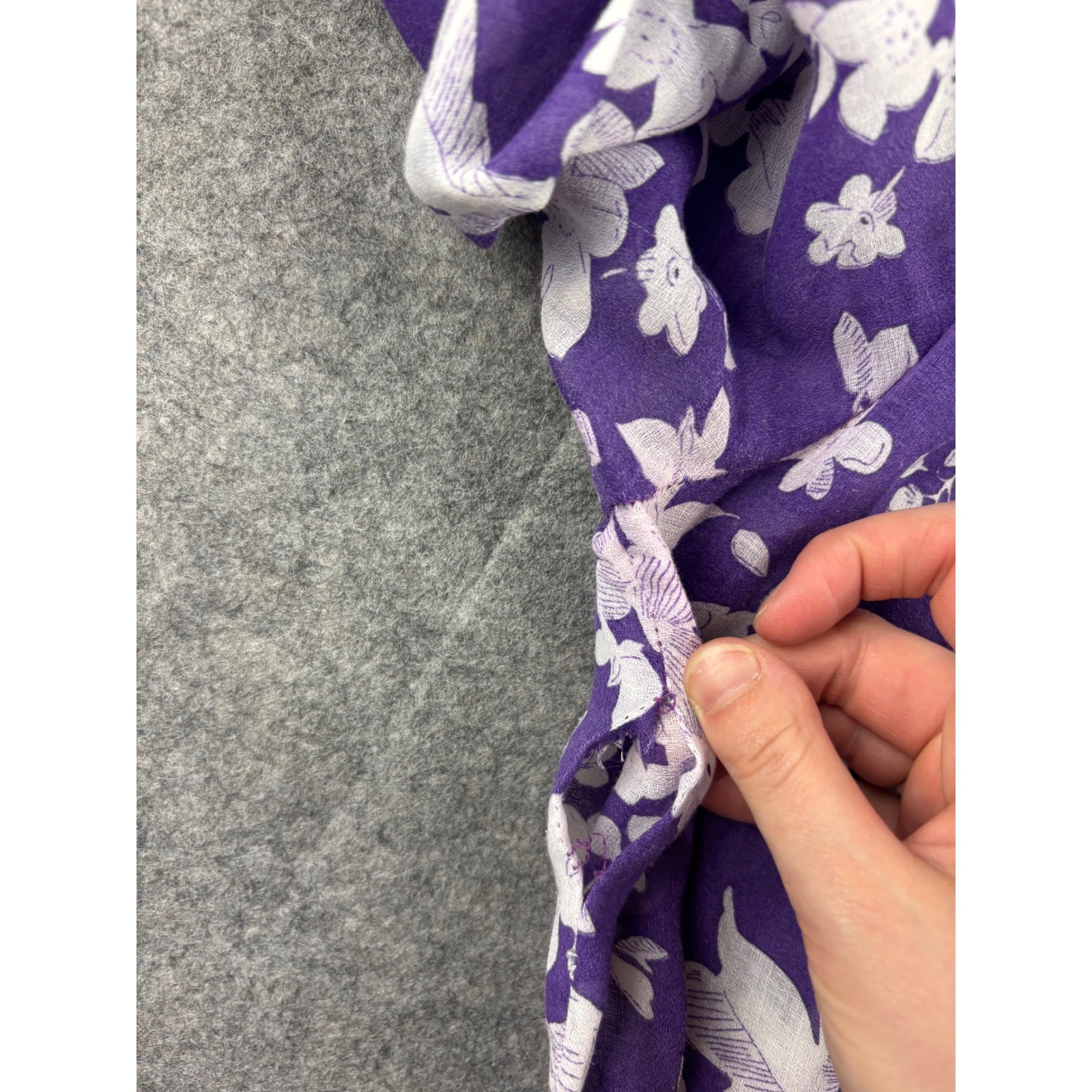 VTG Bobbie Brooks Purple Floral Pintuck Maxi Dress 70s Belted Womens XS? Prairie