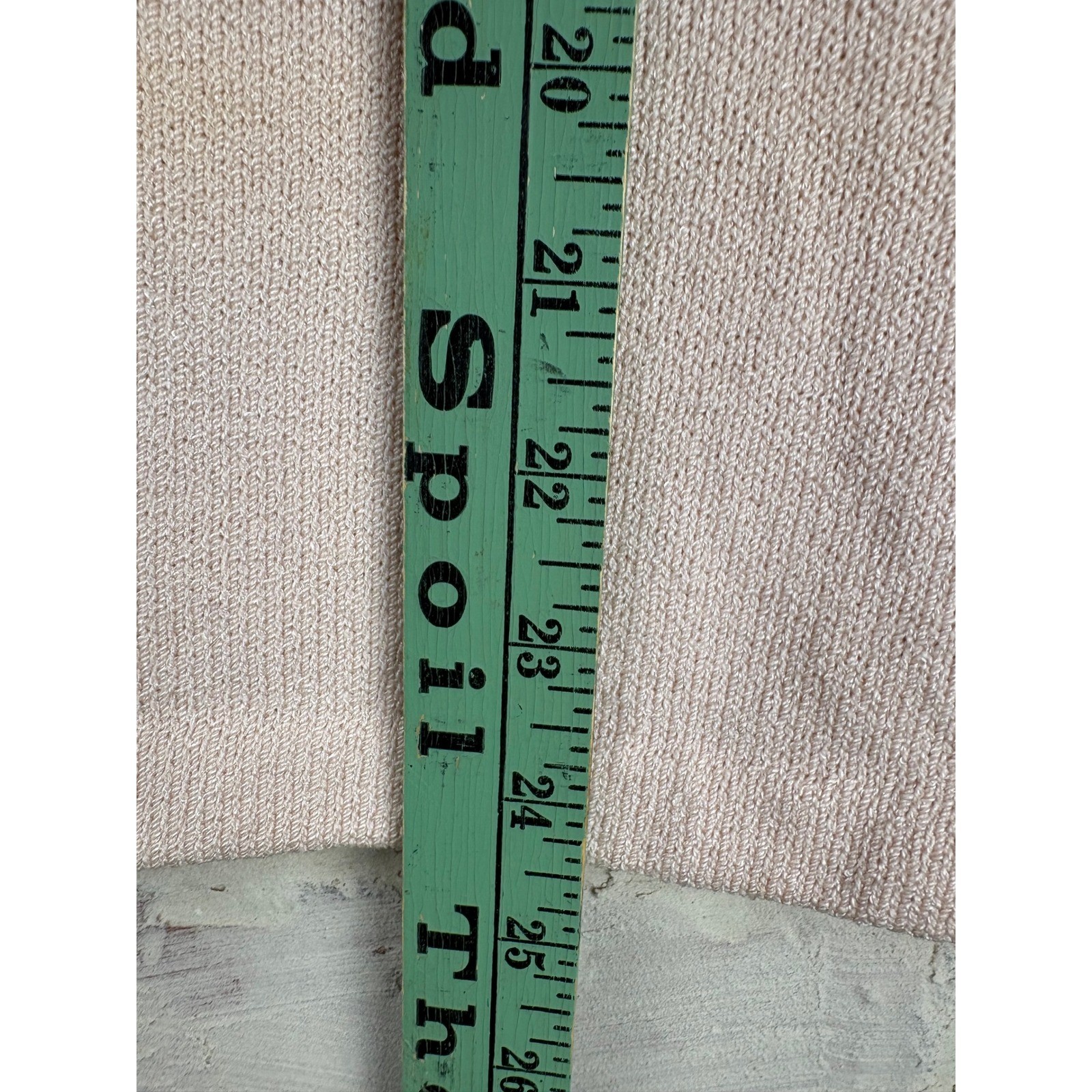 St. John Collection Knit Pencil Skirt Cream Wool Blend Vintage Quiet Luxury