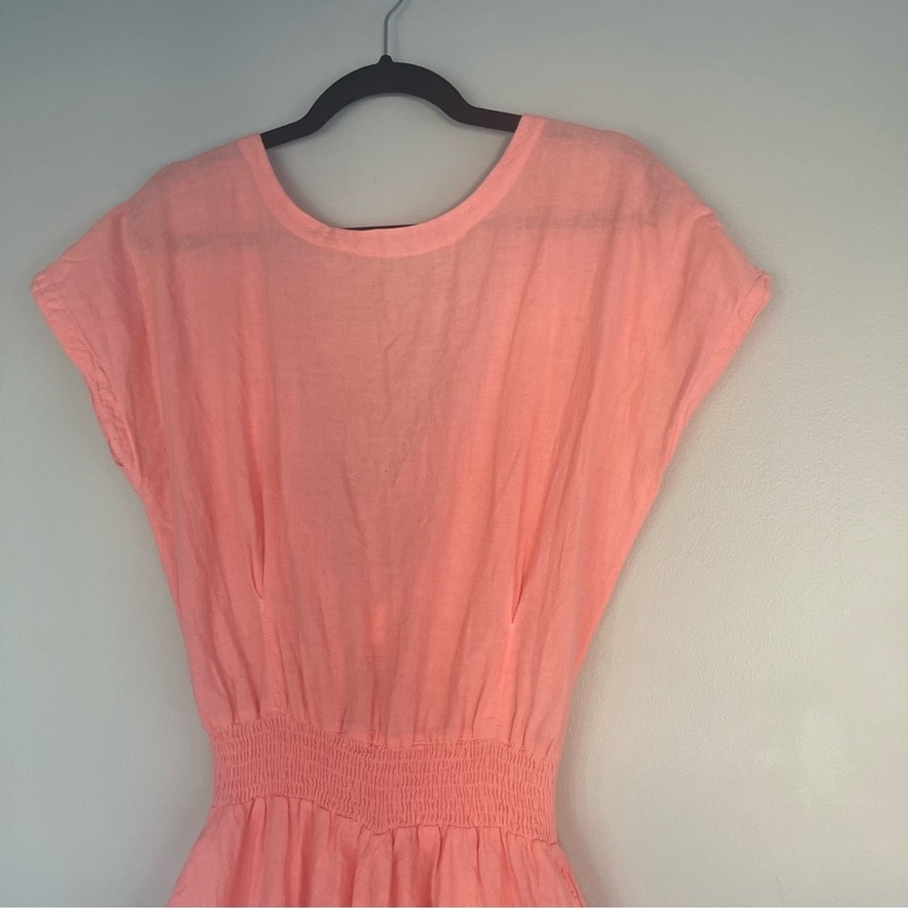 Vintage Medium New Hero 100% Native American Cotton Open Back Maxi Dress Boho