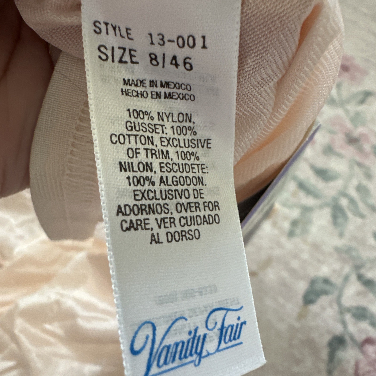 NWT Vintage Vanity Fair Panties Nylon Nouveau 8 XL Inside Tag Mandarin Blush