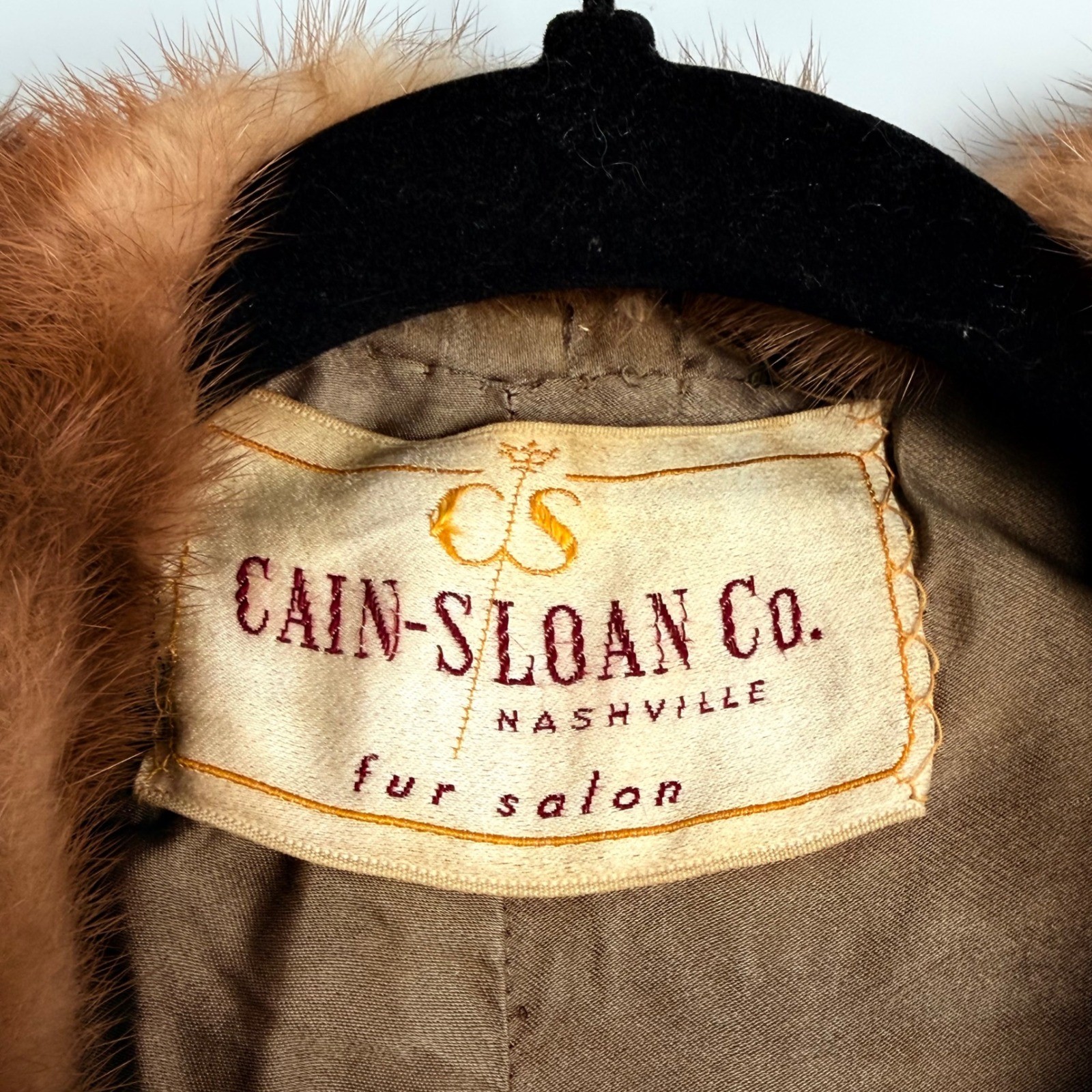 Vintage Cain Sloan Nashville Custom Mink Mobwife Old Hollywood Glamour Caplet