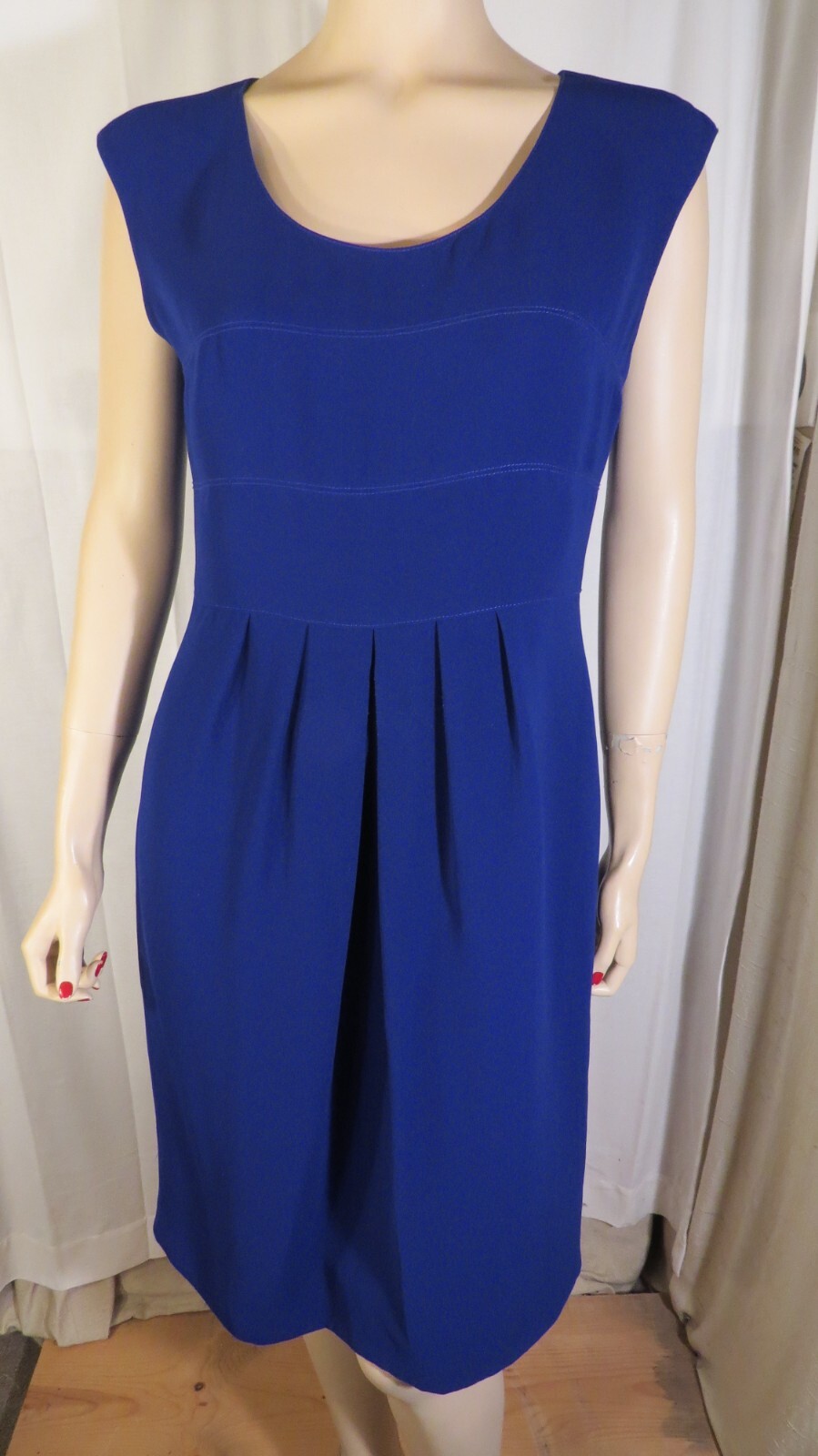 Vintage 80’s Royal Blue A-Line Summer Dress by Tahari & Arthur Levine Sz 8