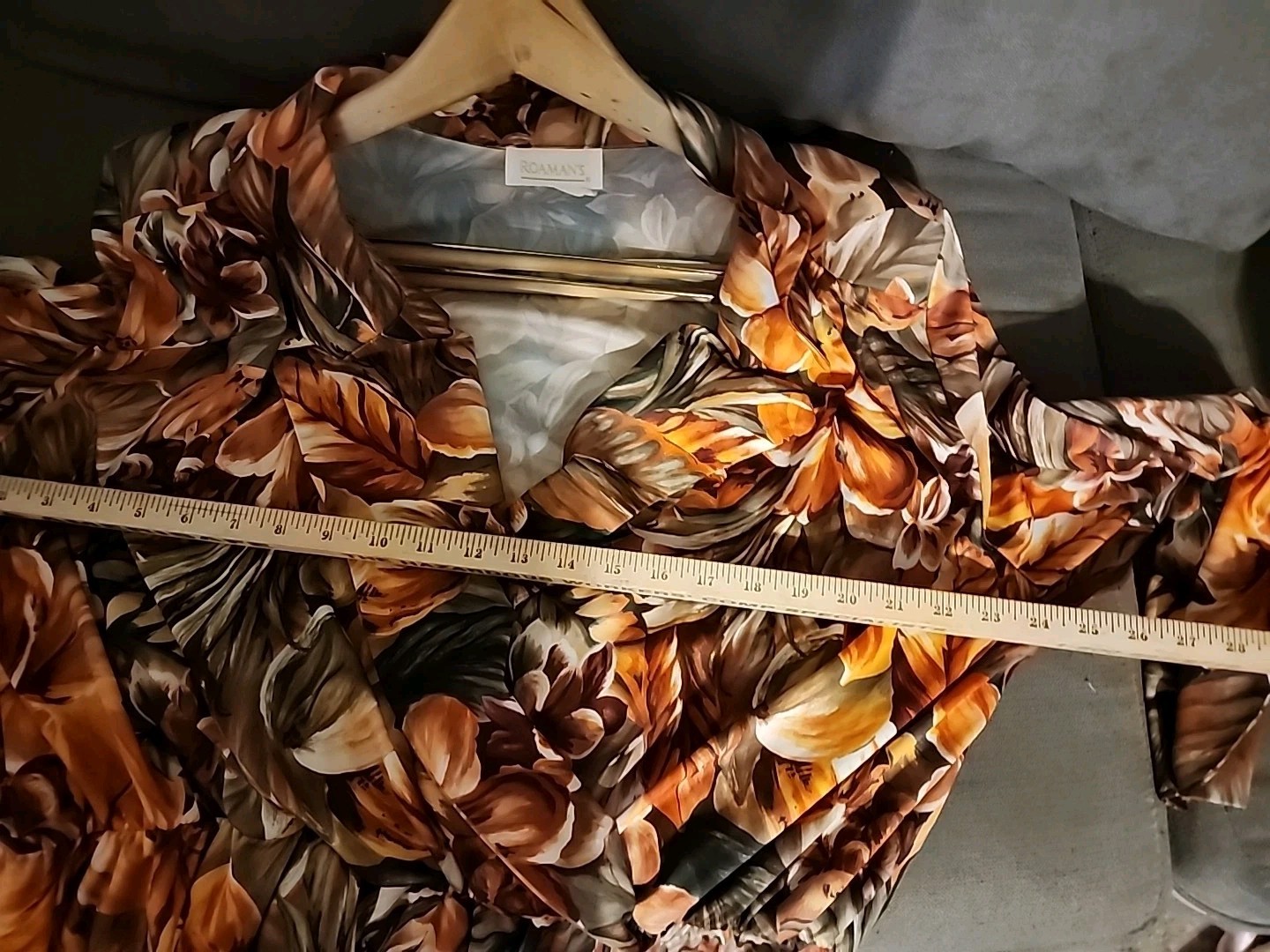 Vintage 1980s Dress Roamans Floral Tropical Wrap Beach Stretch Boho L XL 2x ?