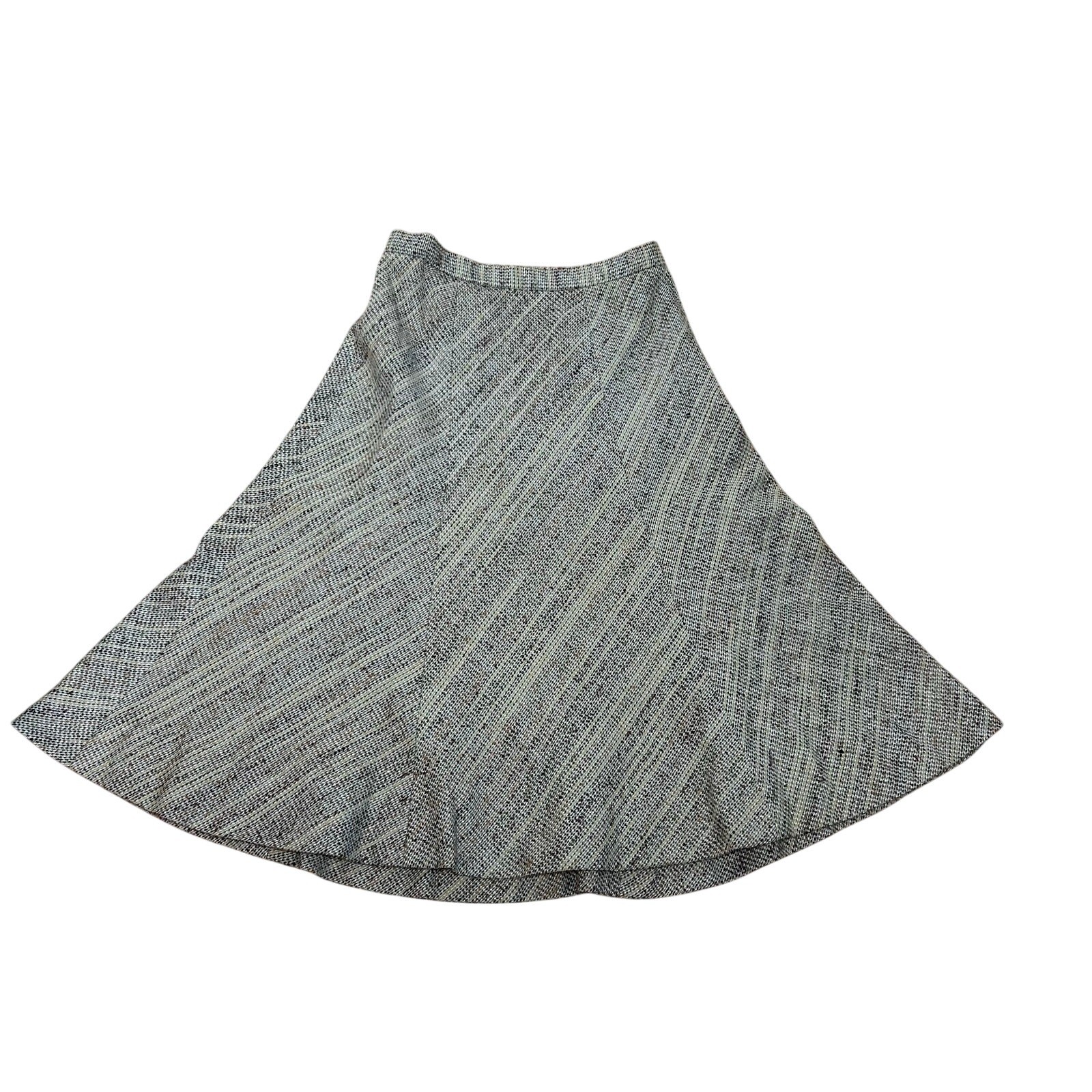 VTG 60s Bespoke S Wool Midi Skirt Retro Mod Dark Academia Twee Preppy Minimalist