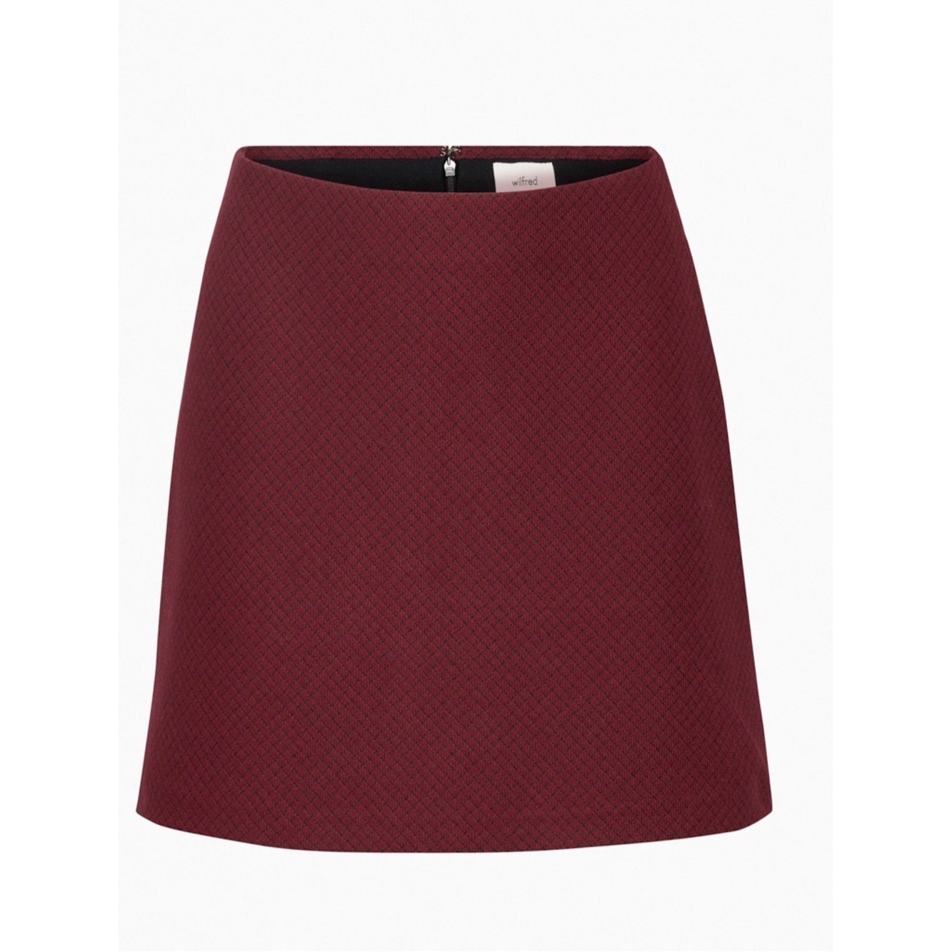 Wilfred Aritzia Classic Mini SkirtHigh-rise A-line mini skirt Patio Burgundy 6