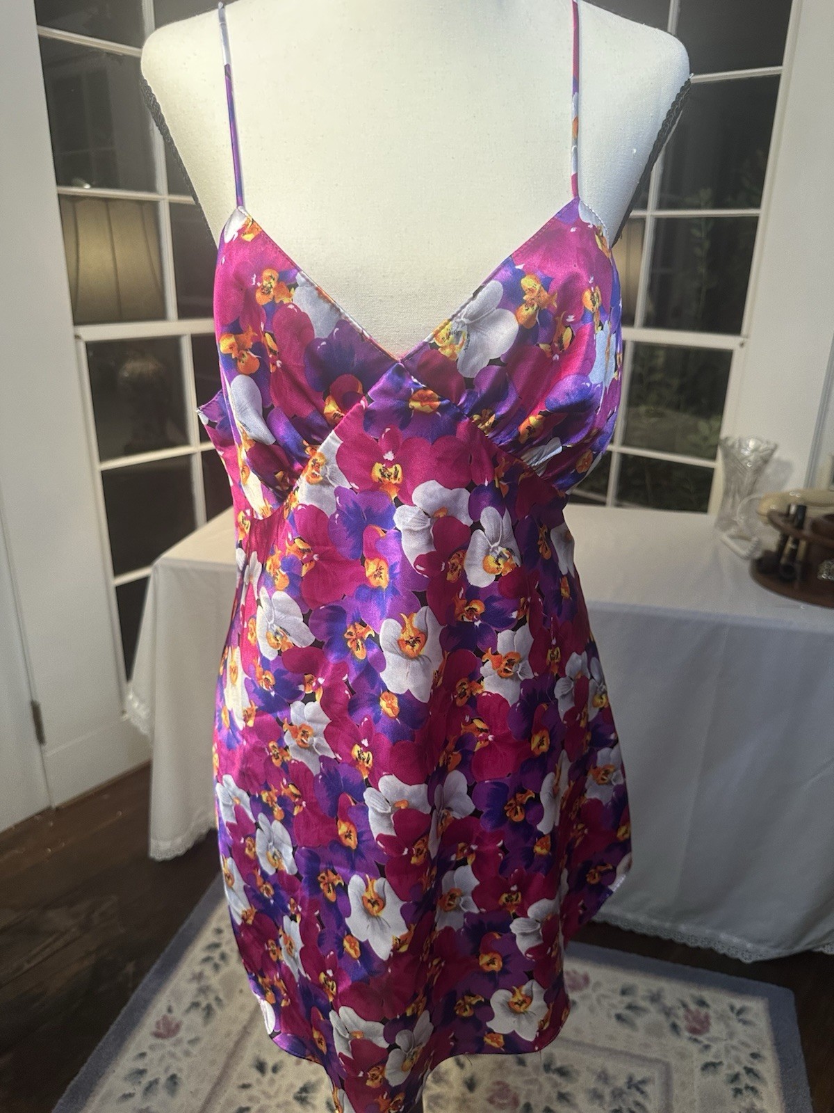 Vintage 90s Floral Nightgown Intimates Lingerie Negligee Pajamas Maryann’s