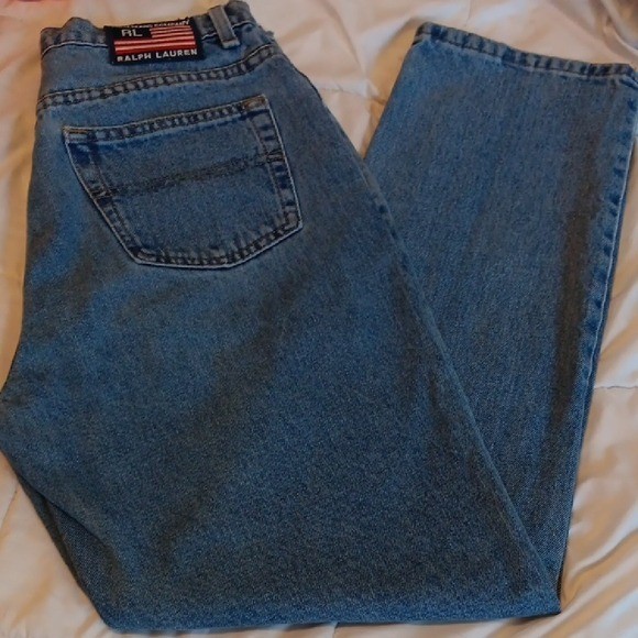 Polo Ralph Lauren Vintage Straight Leg Jeans Medium Wash Blue 12×29 LW937D