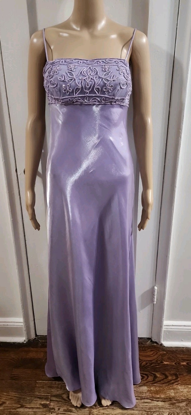 Morgan & Co Lilac Formal/Prom/Homecoming Gown Size 9/10 Open Back Vintage 1990s