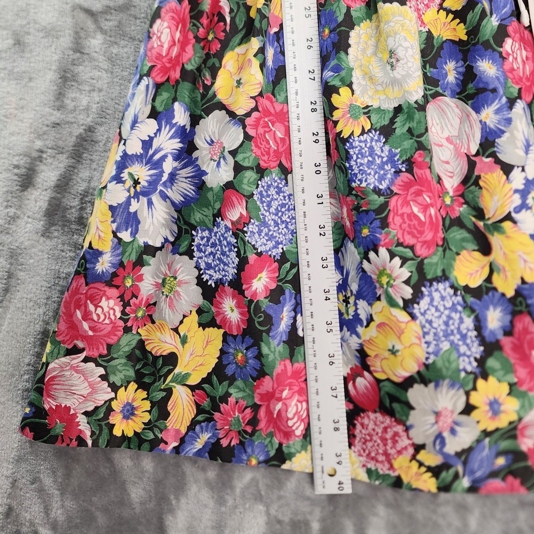 Vintage 70s DASH-ABOUT Dress Set Womens XS Multicolor Floral Sundress Jacket