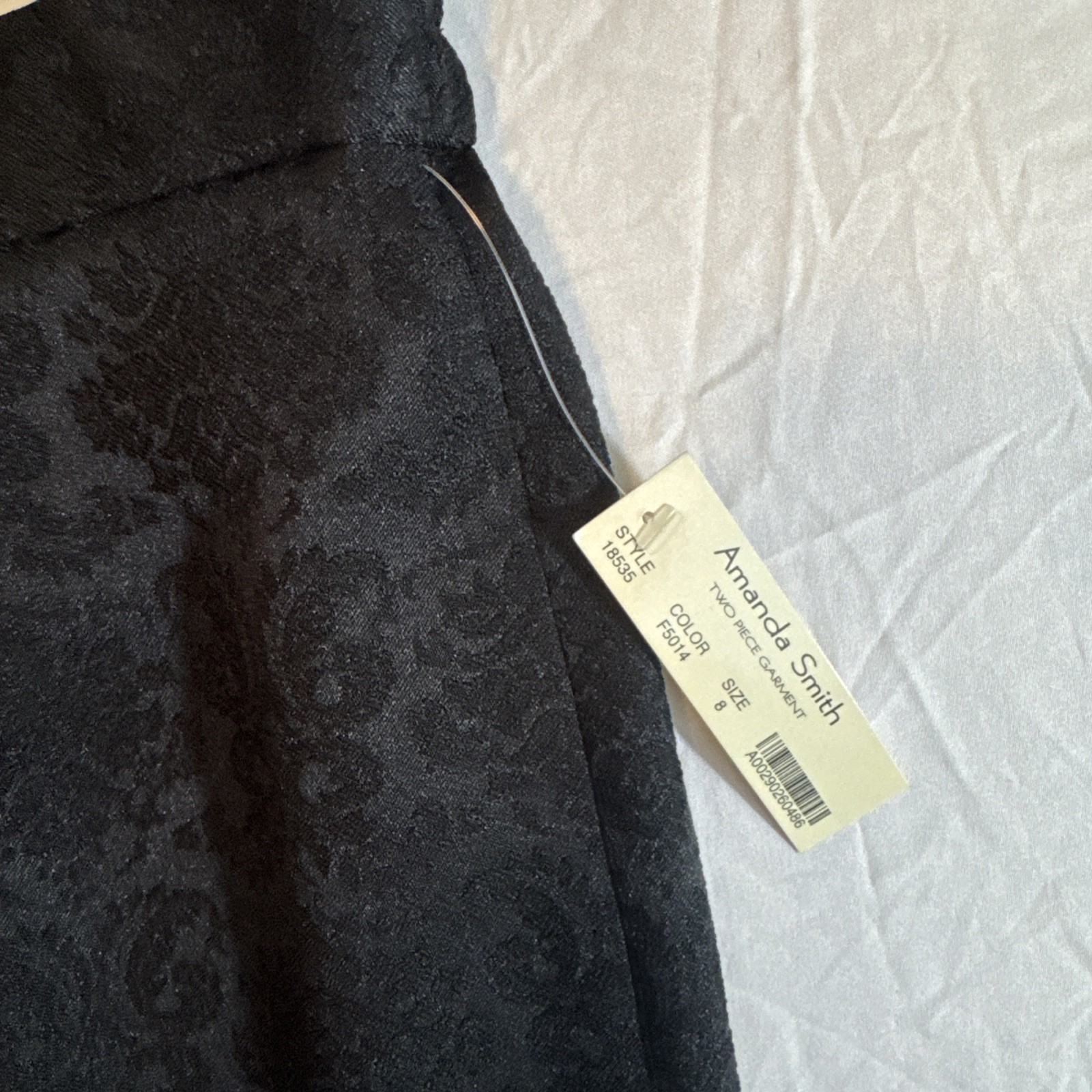 Vintage Amanda Smith Blazer And Skirt Set Black Women’s Size 8 NEW Gorgeous Rare
