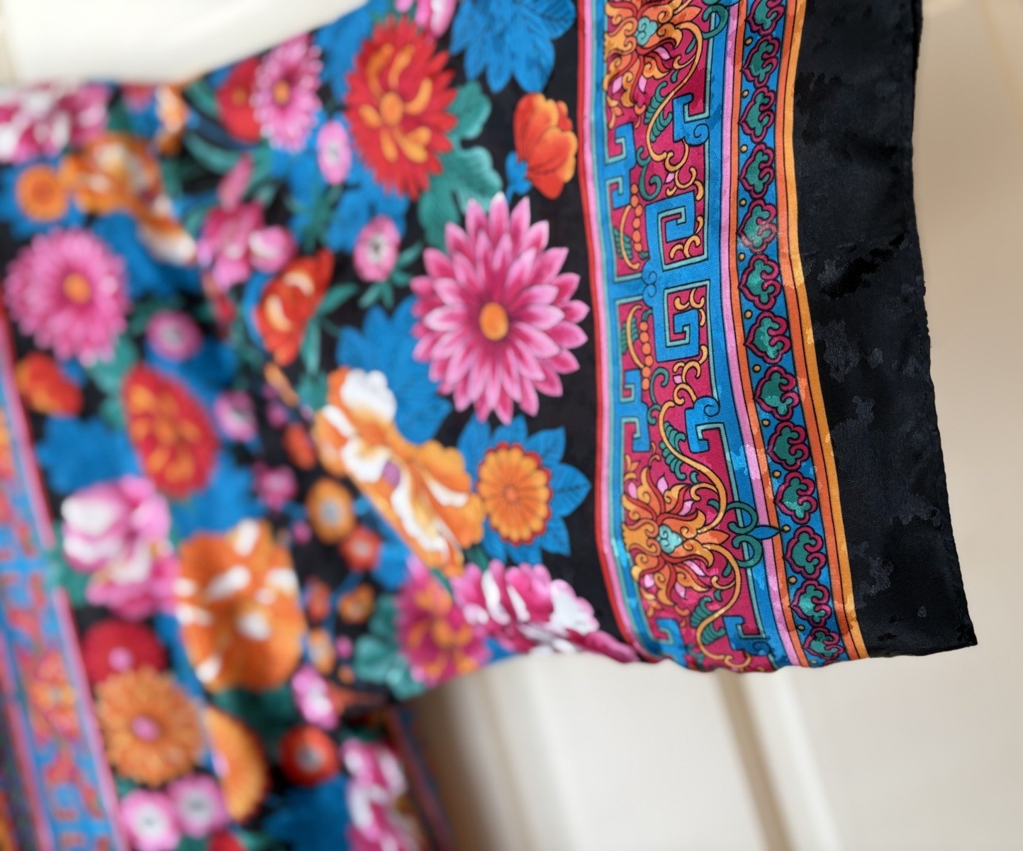 Vintage Ruth Norman New York Zipper Up In Front Kaftan Dress Robe Kimono Sz M