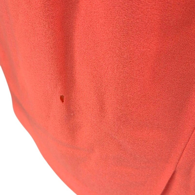 Vtg 80s Magali Skirt Suit Orange Wool Mob Wife Gold Rope Applique Sz 8 M