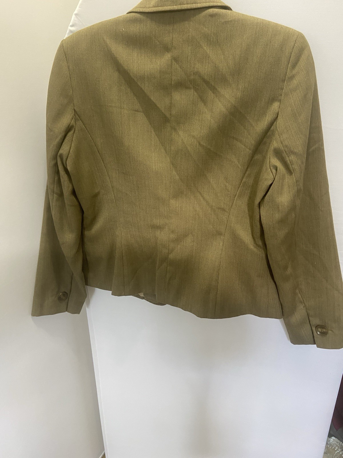 Harvé Bernard Blazer Women Size 8 Brown Poly Wool Blend