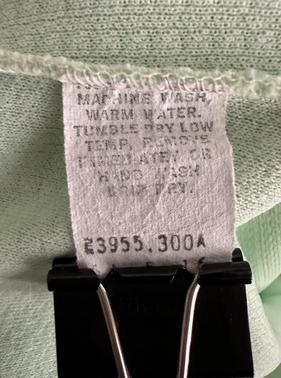 Green Plaid Polyester Pants 31×28 Lightweight Elastic Waist Vtg 70’s