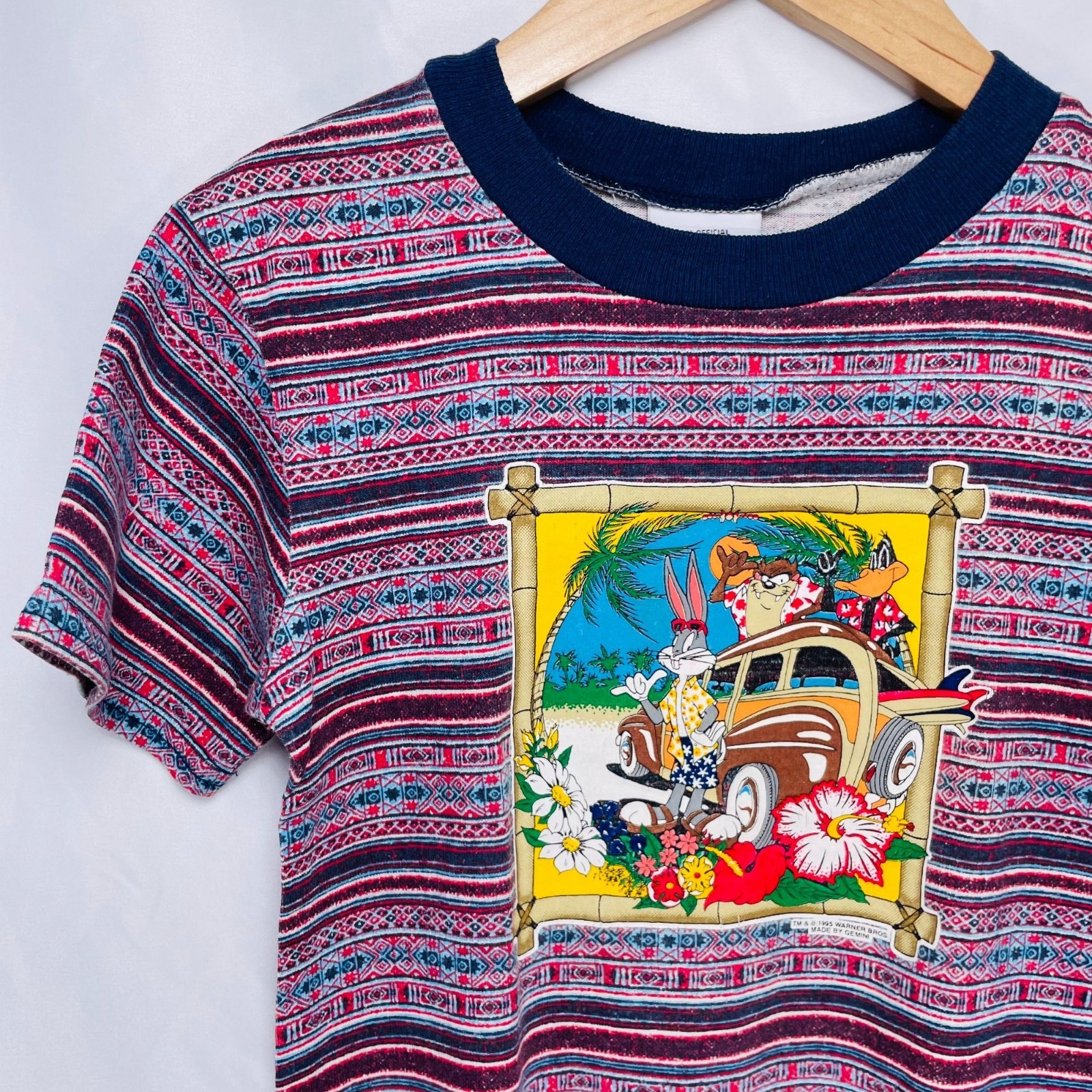Vintage Looney Tunes 1995 Tasmanian Devil + Daffy Duck + Bugs Bunny Shirt 5 / XS
