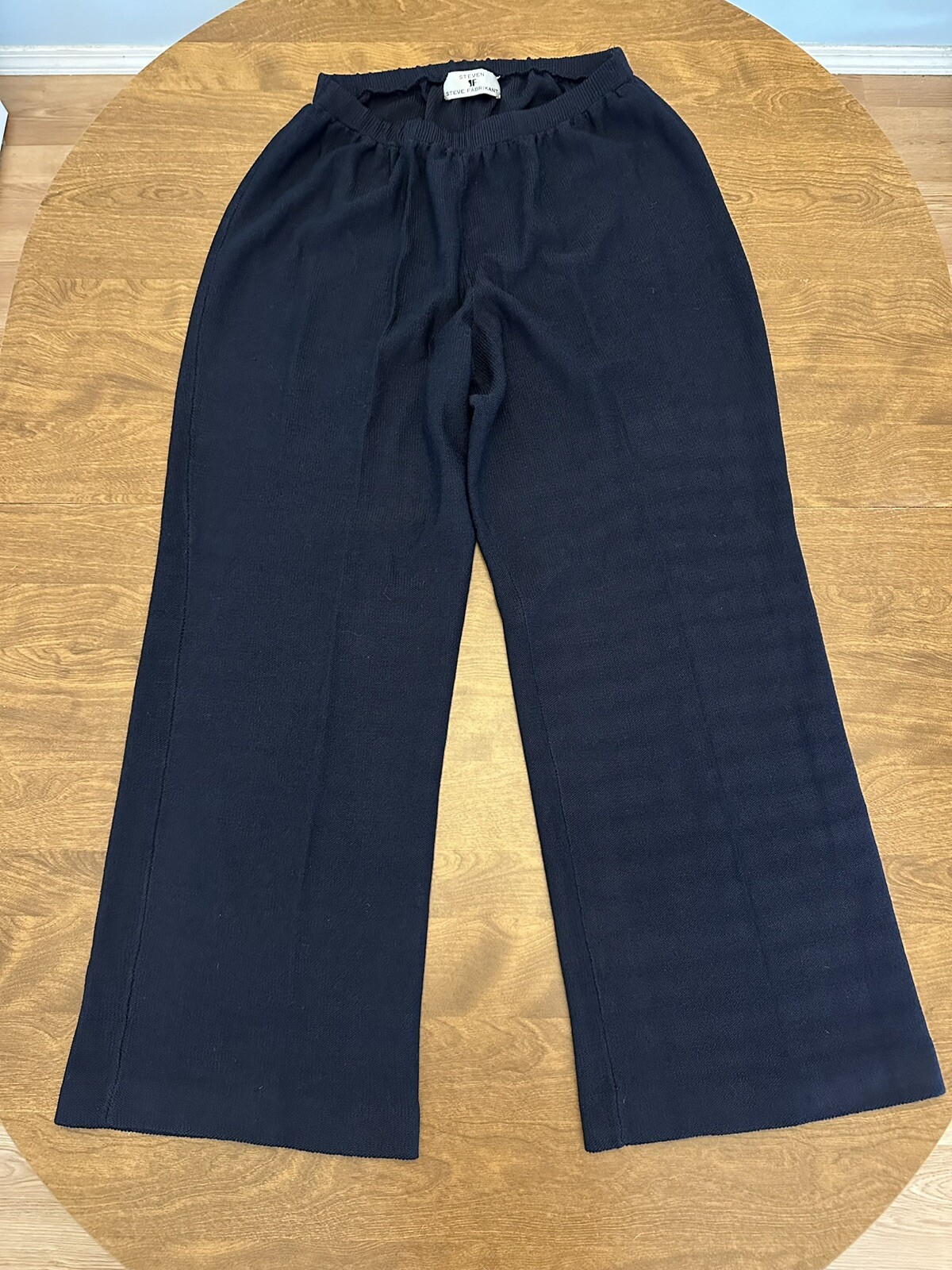 Steve Fabrikant Pants Womens 1X Navy Wool Blend Vintage Made In USA 29×30