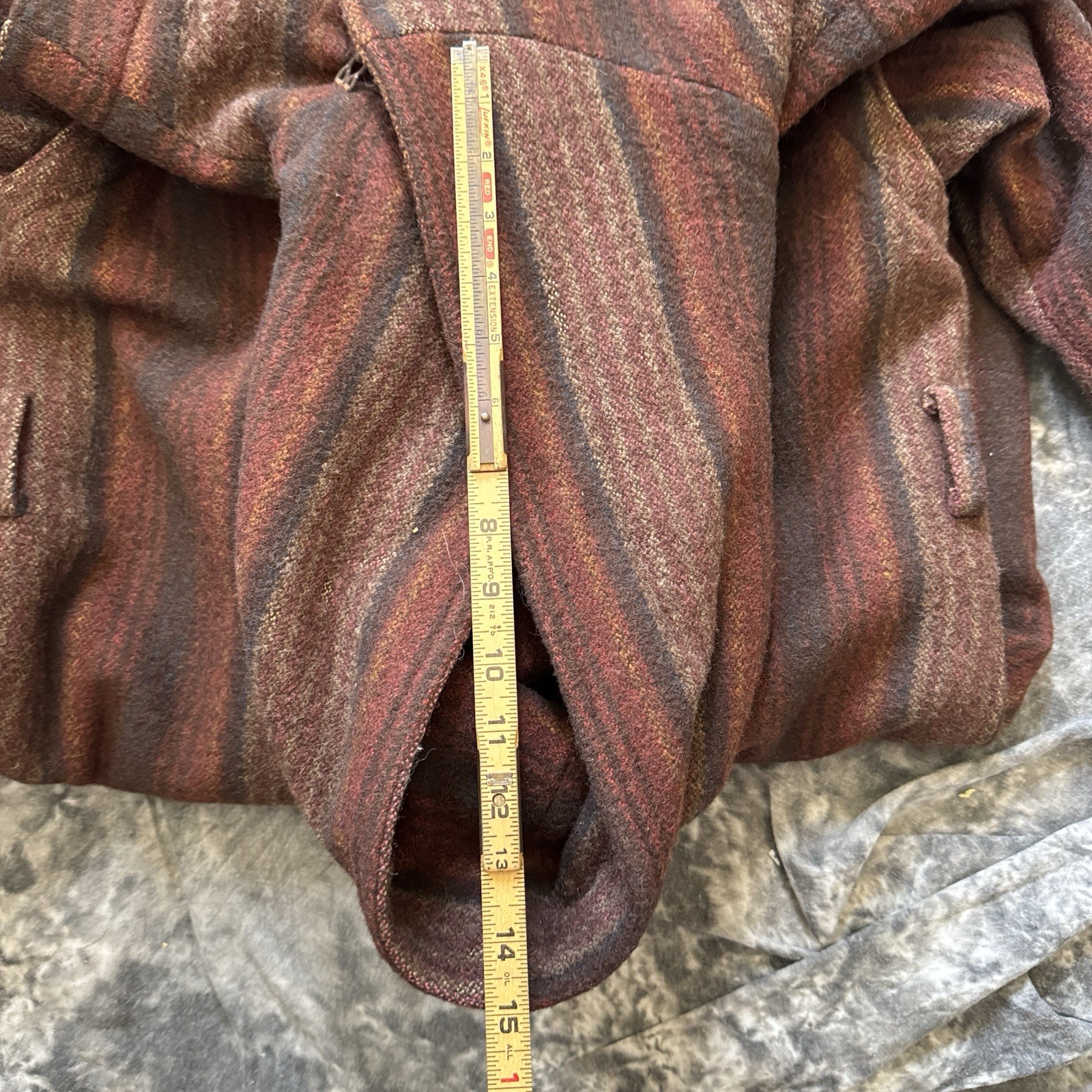 Scottish Wool Hooded Toggle Coat Peabody House Vintage 1970s Sony Pictures Large