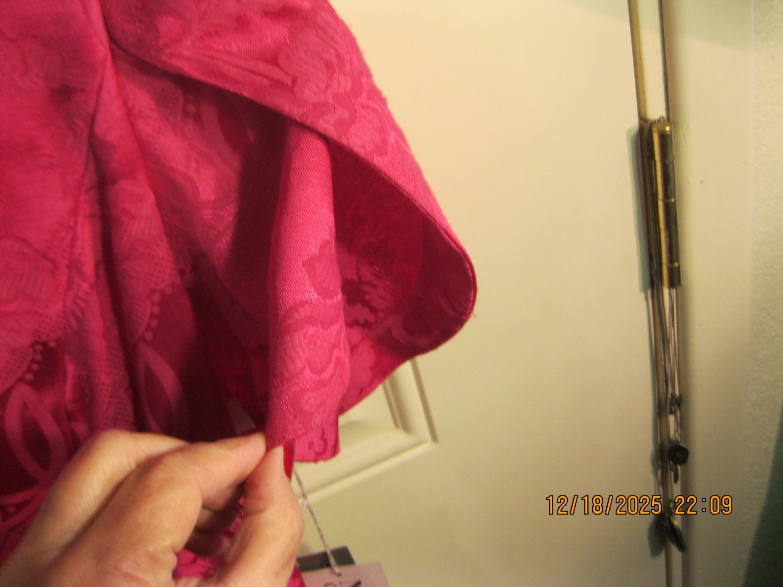 Vtg 80s Fuchsia Brocade Dress Suit Embroidered Rhinestones Retro Sz 12-NWT