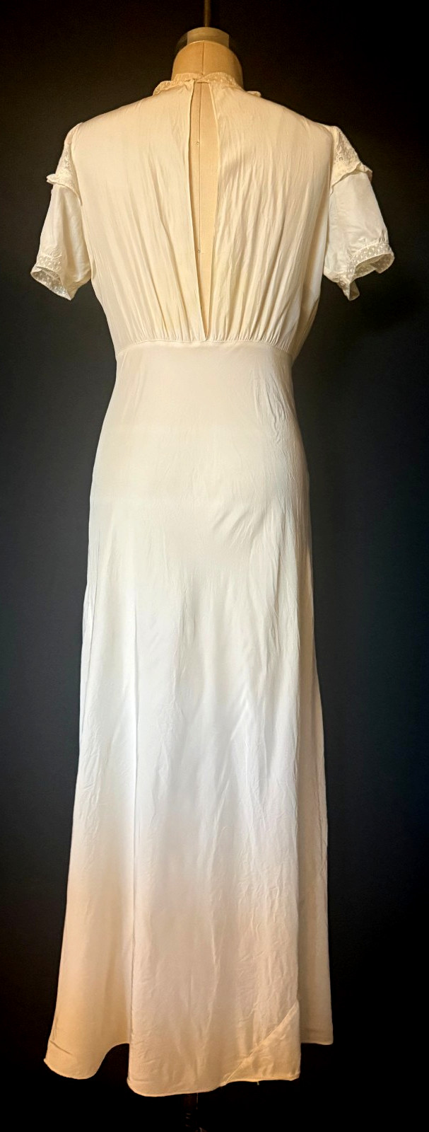 Vtg 1930s LINGERIE NEGLIGEE by GODFRIED, Bias Cut RAYON, HOLLYWOOD SILVER SCREEN