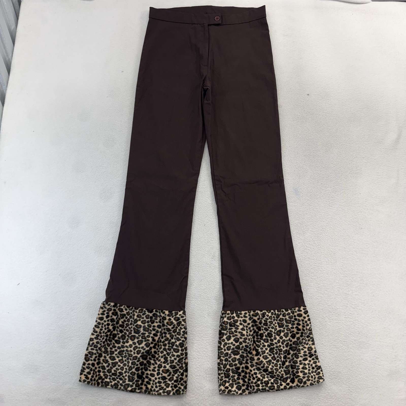 Womens Vintage Pants Leopard Animal Print Trim So Good 28 USA Made RARE Brand M