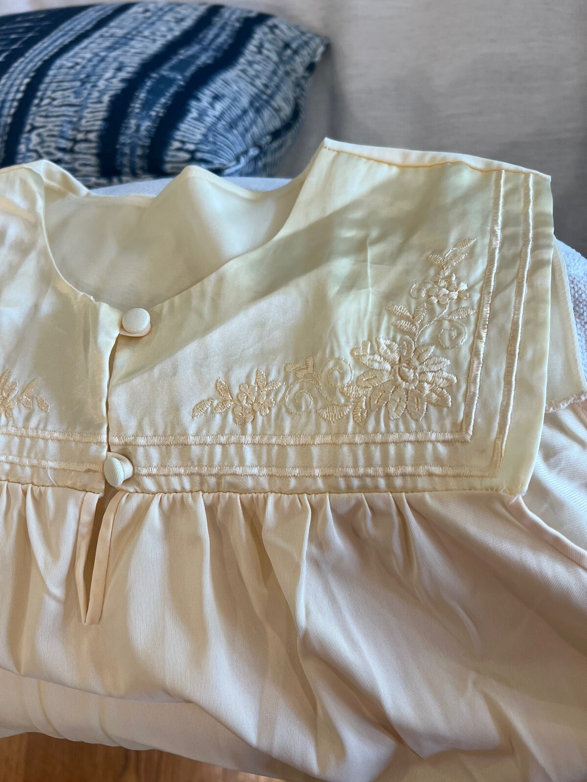 Vintage Sears Butter Yellow Peignoir Set Long Gown & Robe Lingerie Set S/M 36/38