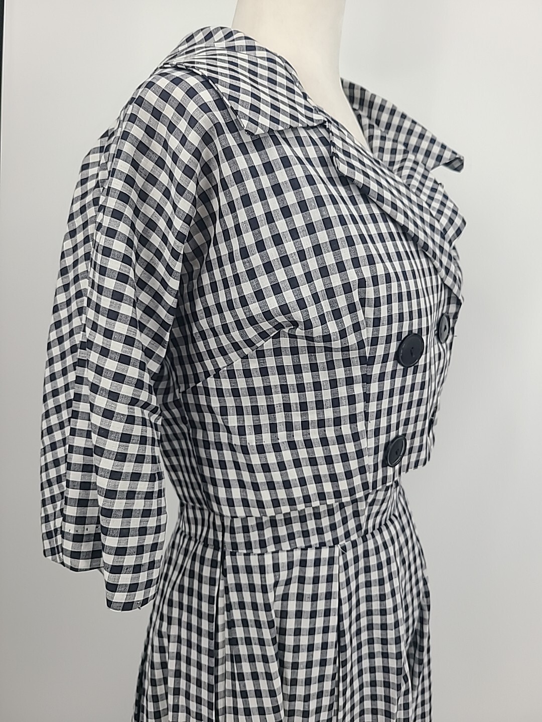 Vintage Deadstock Henry Rosenfeld Black & White Checkered Dress With Jacket