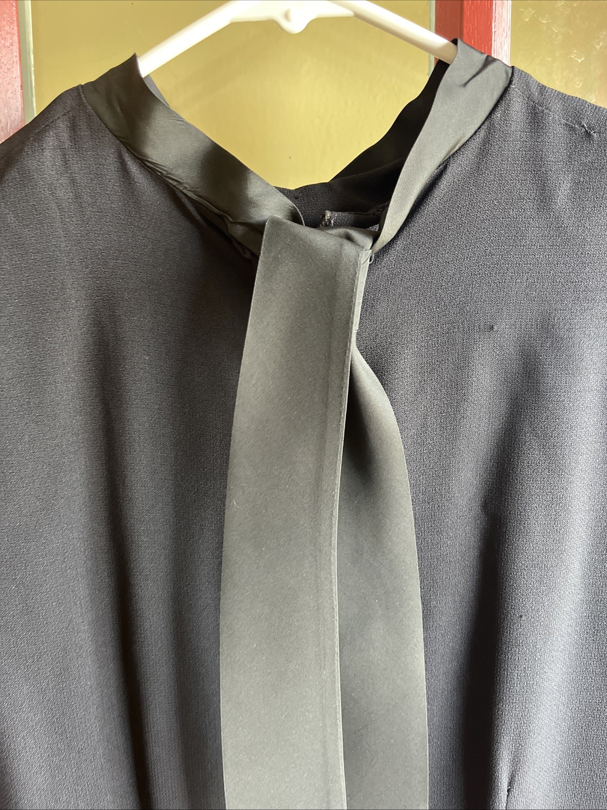 Original FRANKLIN CHICAGO Vintage Black Taffeta Dress Formal 1940’s Sz S GC