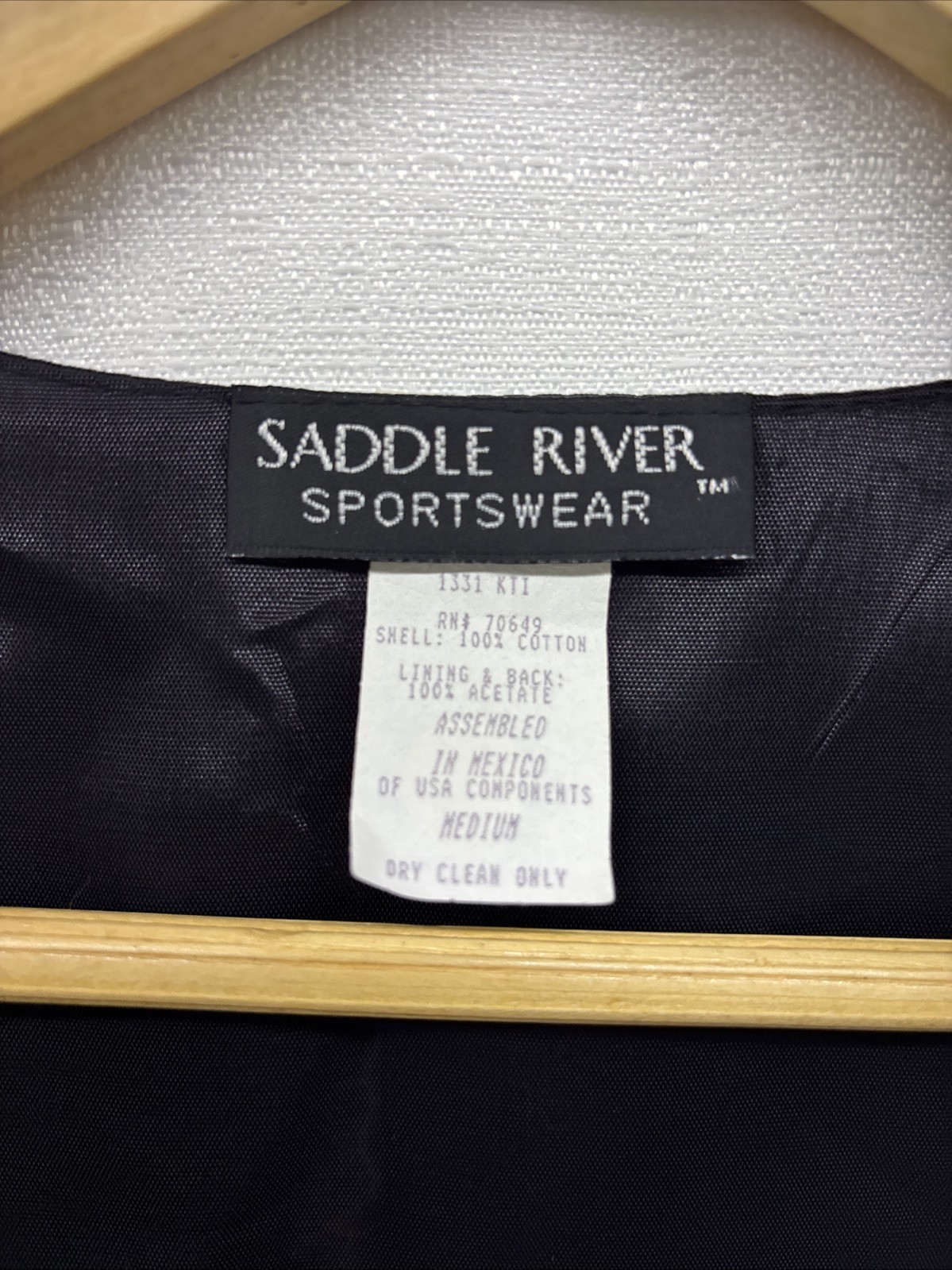 VTG 80s 90s Saddle River Cat Pet Tapestry Art Mom Button Black Vest Womens M