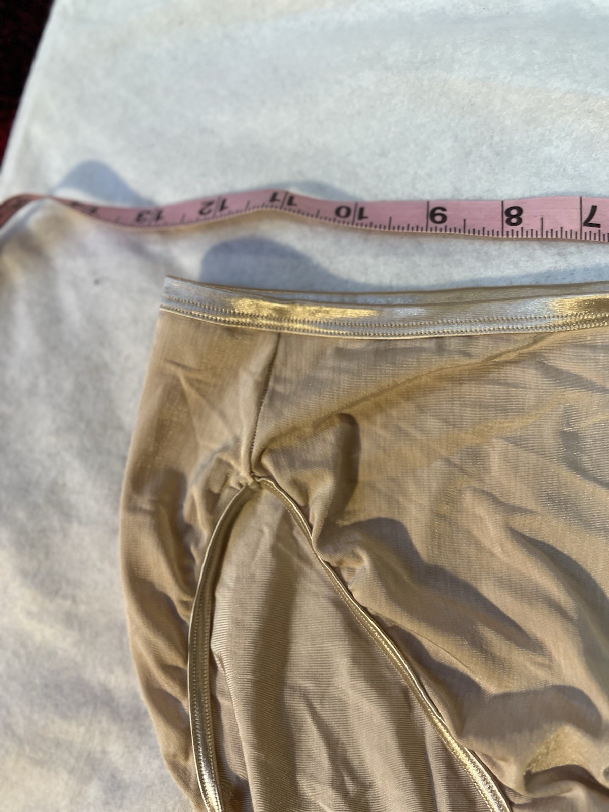 Vtg Vanity Fair High Rise Silky Nylon Satin Trim Beige Nude Panties 8XL Mexico