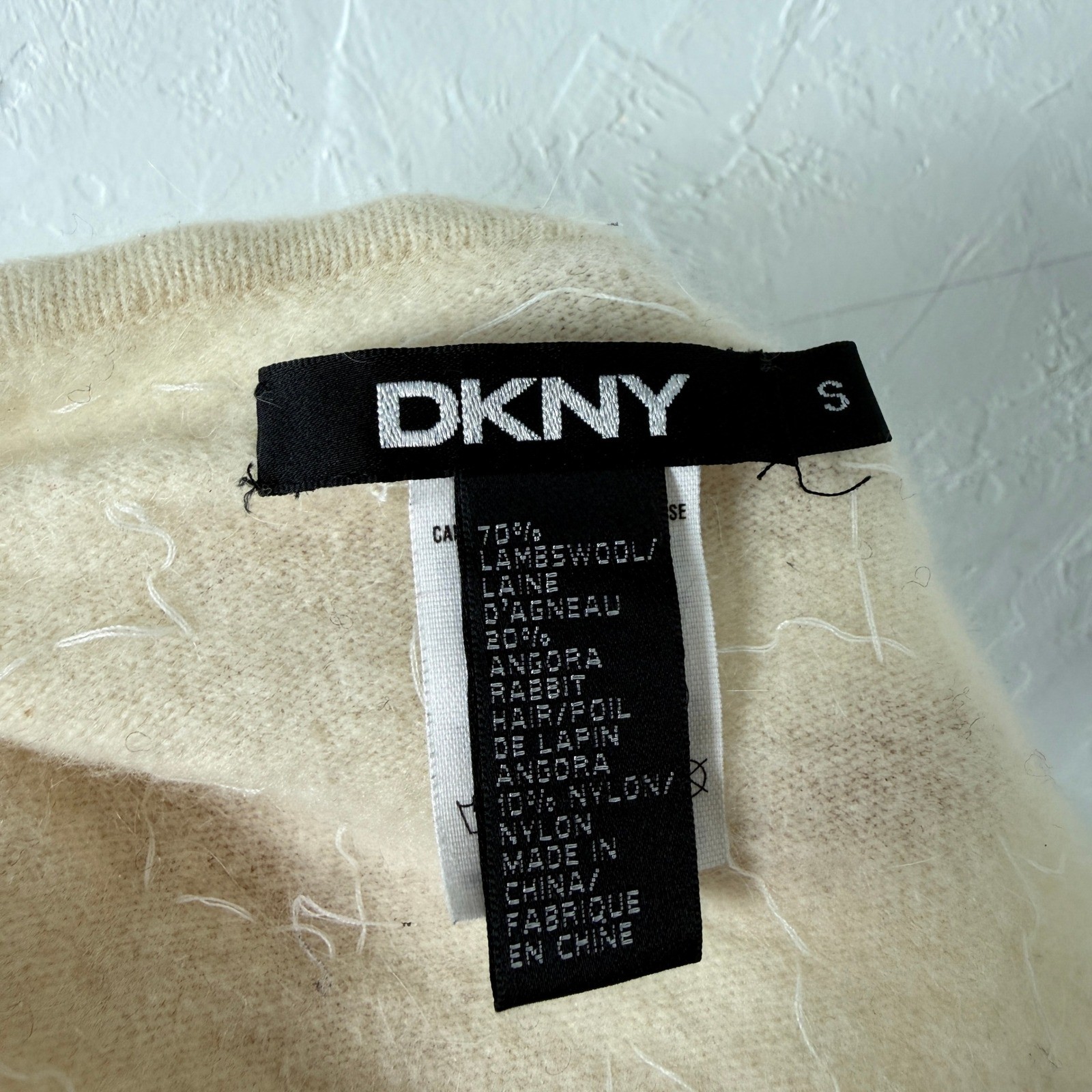 Vintage Y2K DKNY Women’s Sweater Small Bolero Mohair Sequin Cardigan L3-26