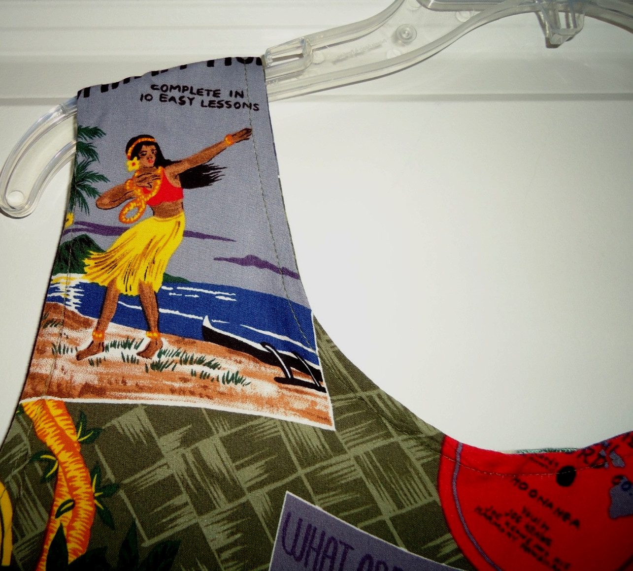 Reyns Spooner Hawaiian Aloha Dress With Hula Girls Diamond Head Etc Size-L