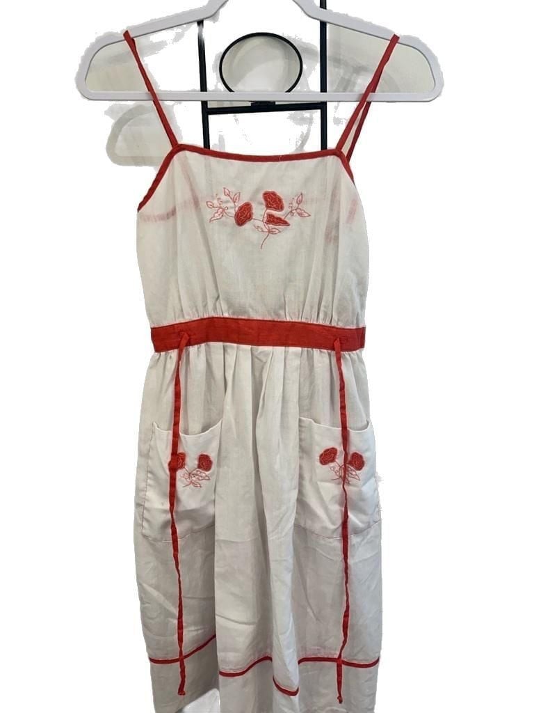 Vintage Jody of California Embroidered Floral Sundress Size 5
