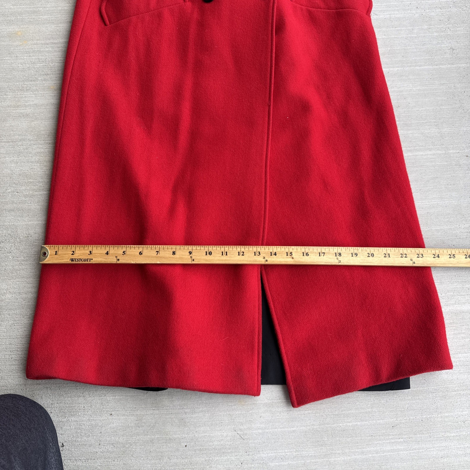 Vintage Donnybrook Coat Womens M/L Red Wool Made In USA Estate Find