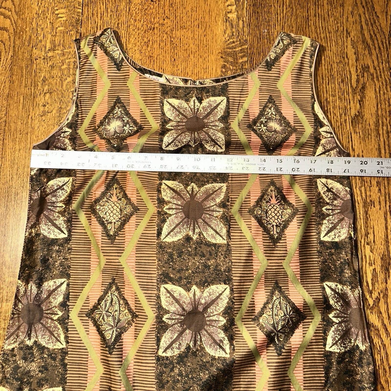 1940s Liberty House Waikiki ViBrake Hawaiian Dress Talon Zipper Tiki Barkcloth