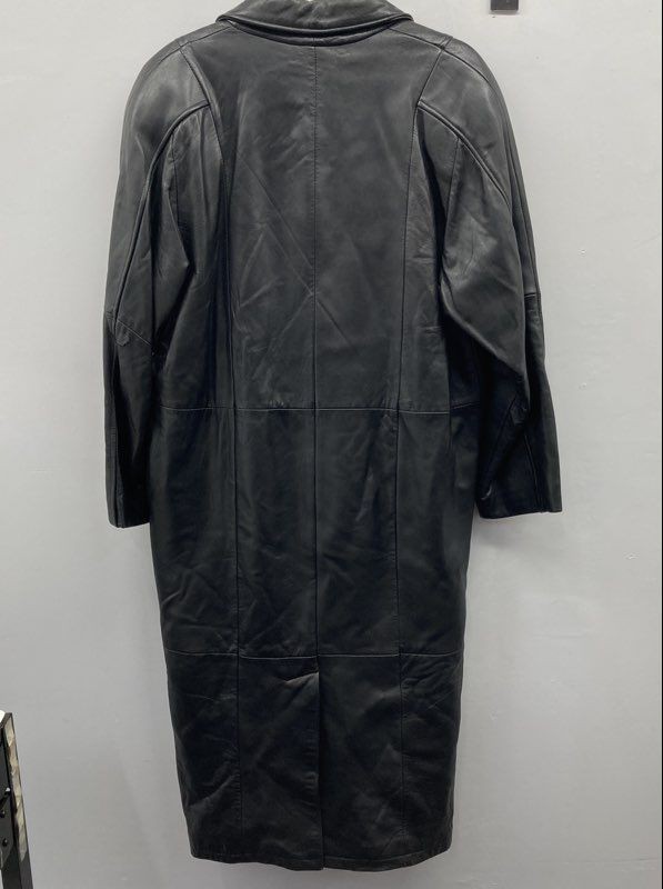 Vintage 90s Preston & York Women’s Black Lambskin Leather Thinsulate Coat Sz PM