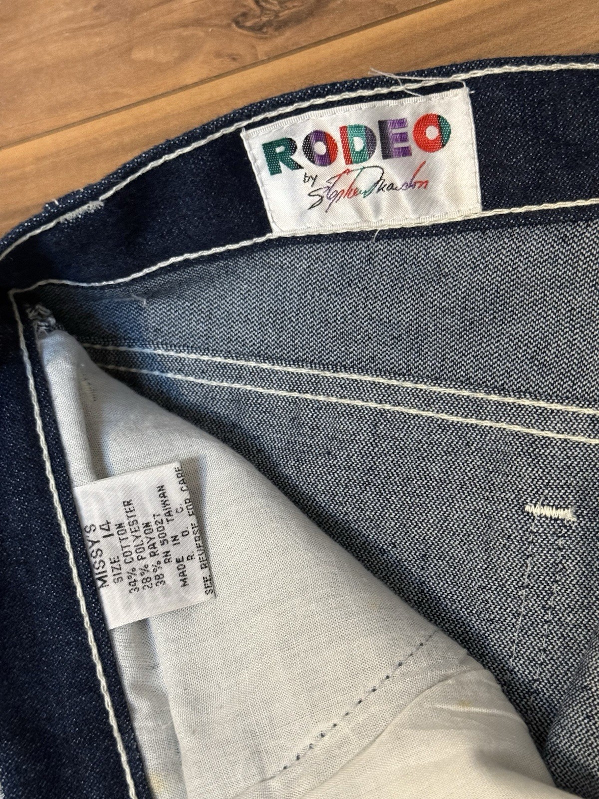 Vintage 80s Rodeo Jeans Taper Dark Wash Missy’s 14 (28×31)