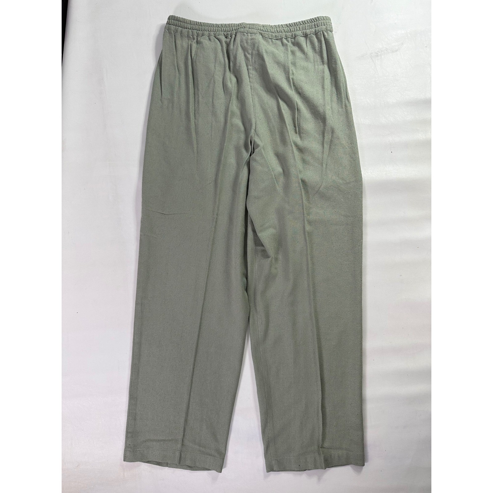 Selene Sport Sage Green 100% Silk 2-Piece Tracksuit Bomber Jacket Pants Set XL