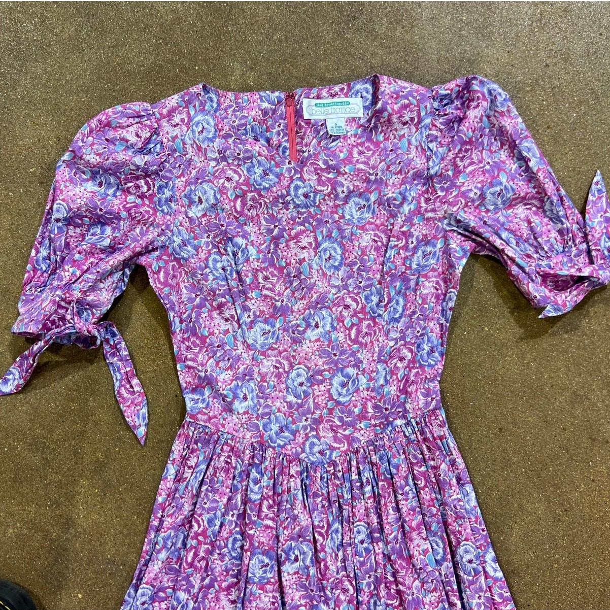 70s Belle France floral cottage dress