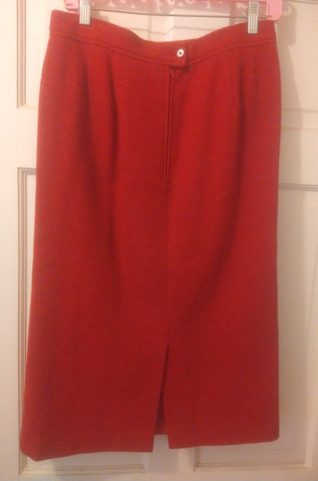 Vtg Ted Lapidus Paris Diffusion Red Skirt made in France Size 44 US 10 M Rare