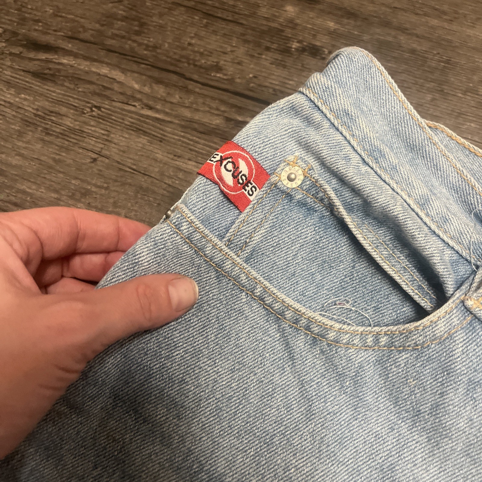 Vintage No Excuses Jeans Juniors Size 11/12 Light Wash High Rise
