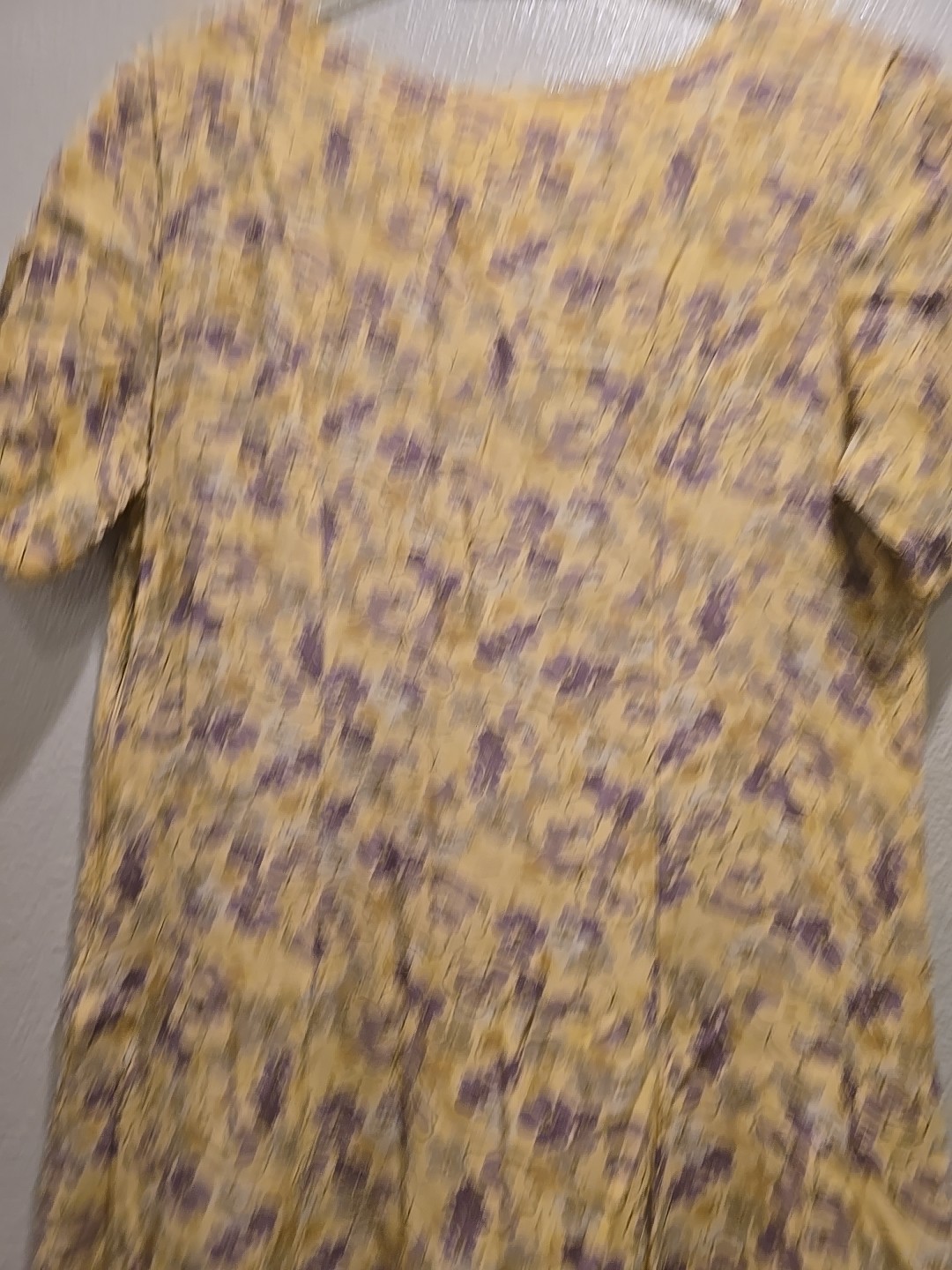 OLIVE Vtg 90s Floral Rayon Mid Length Dress w/ yellow Sz M Grunge Cottagecore