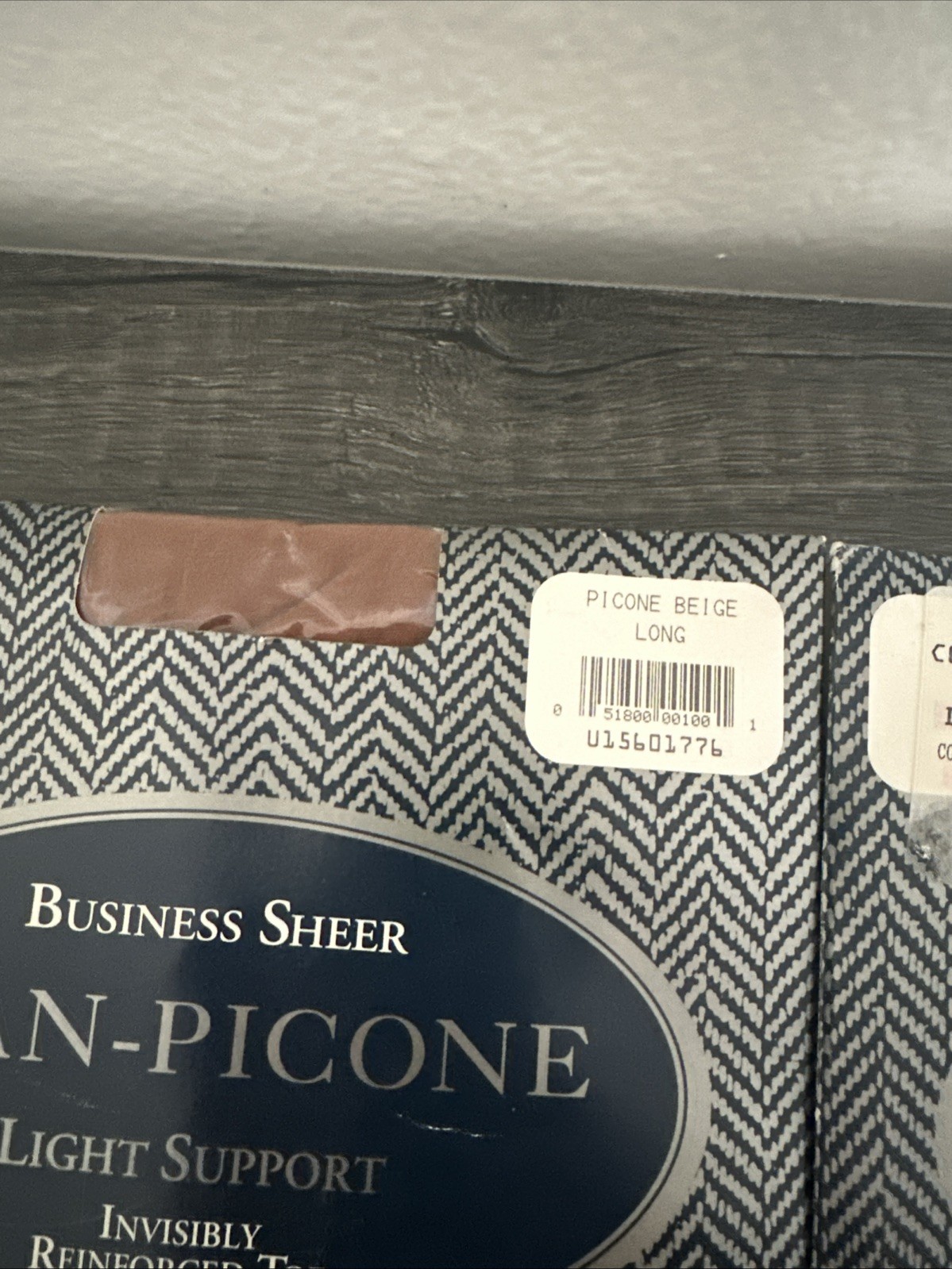 Business Sheer Evan Picone Pantyhose Beige & Black Long Lot Of 2