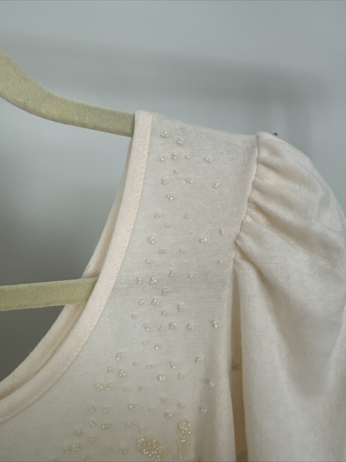 VTG 70s 80s We3Ltd Cream Dress With Beading – Evening Wedding Fall Winter
