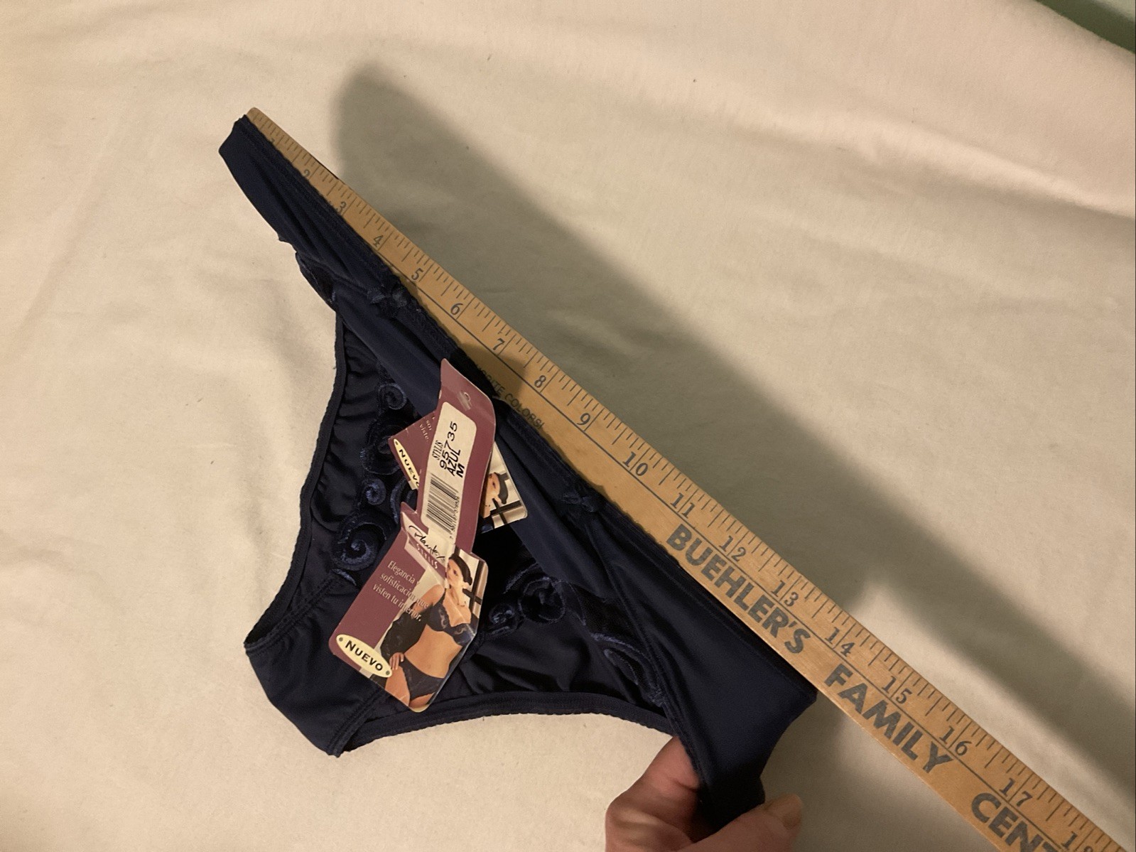 Vintage Y2K PLAYTEX Stylish Blue Liquid Satin Hi-Leg Bikini Panties Medium ÑWT